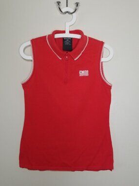 Vintage sleeveless top - Ralph Lauren Polo Red Size: Medium